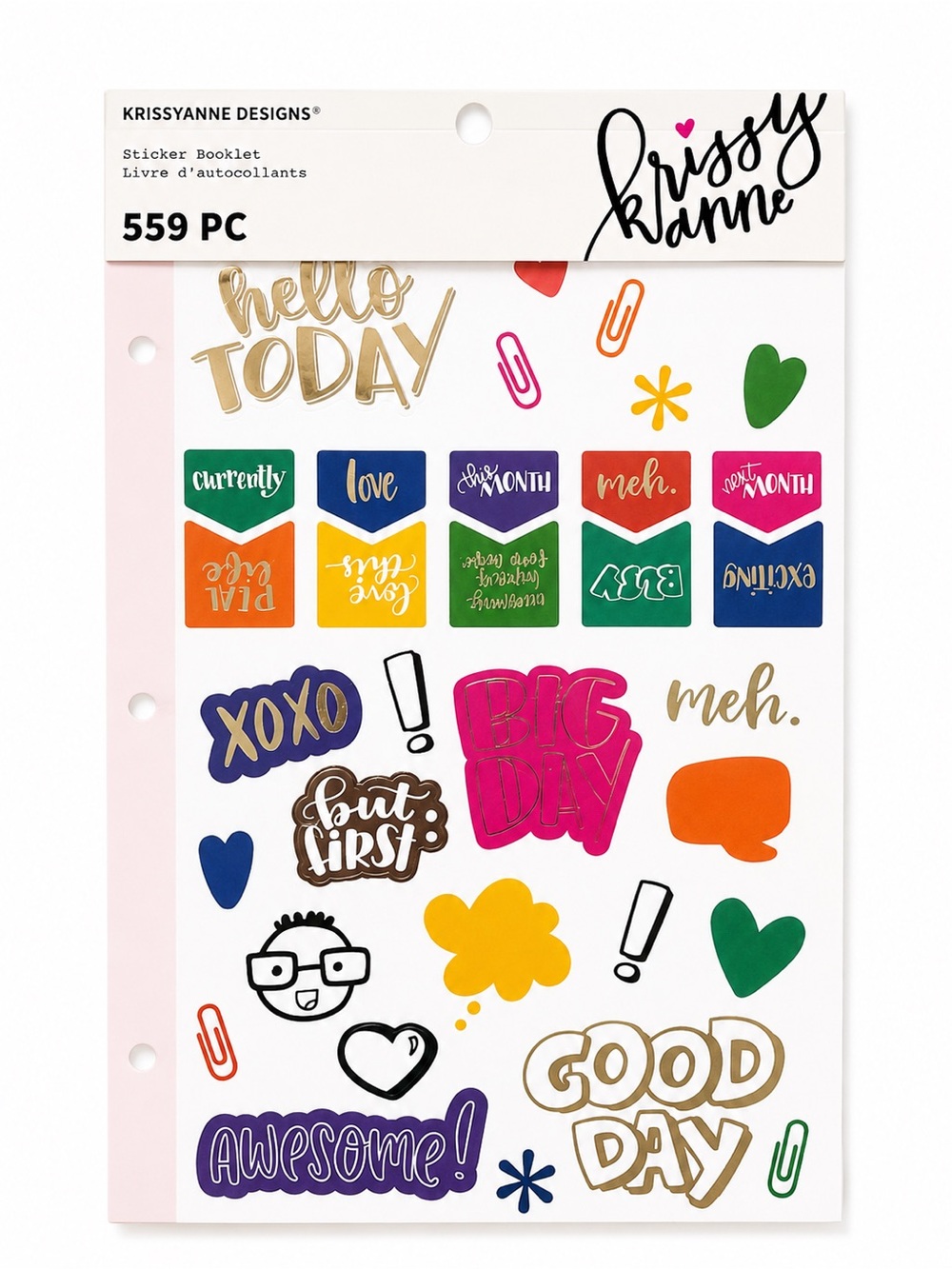 Krissyanne Designs 559 Piece Planner Sticker Booklet Colorful Stickersy